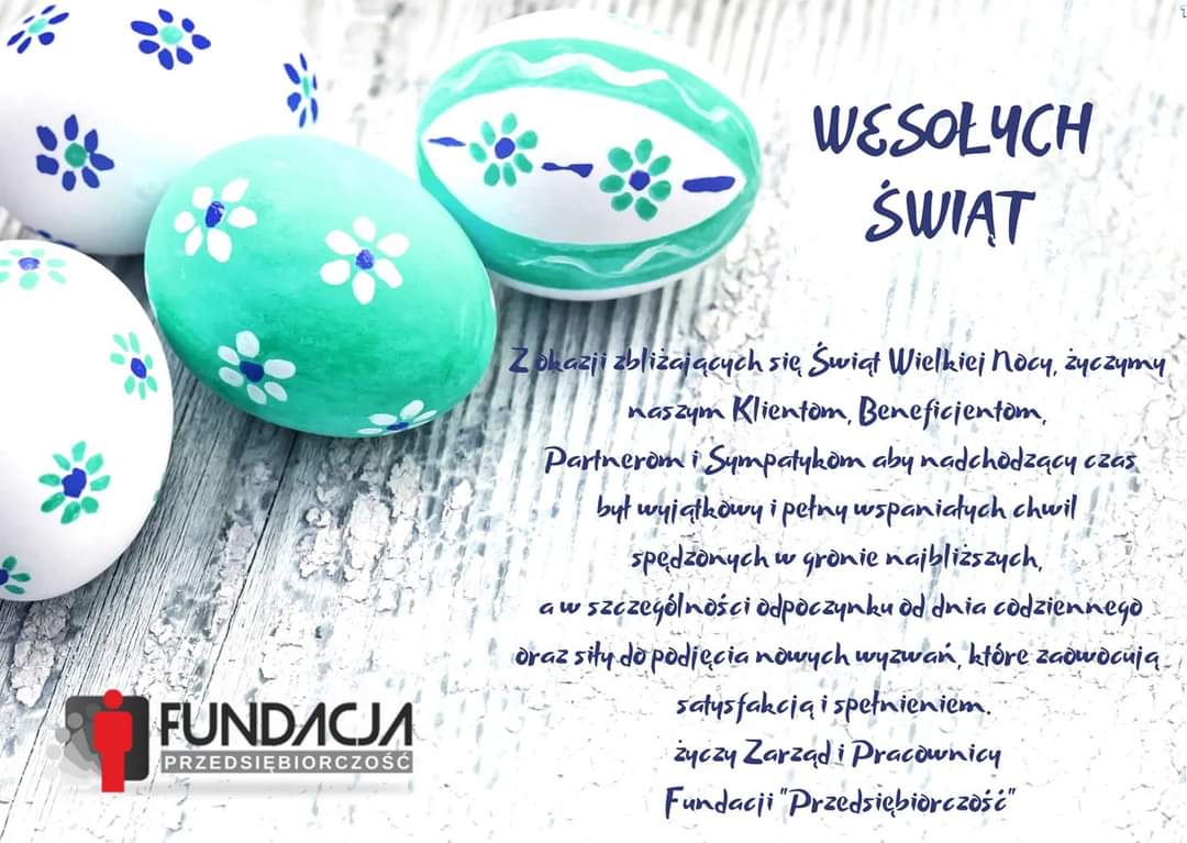 Życzymy Państwu zdrowych, spokojnych Świąt Wielkiej Nocy
