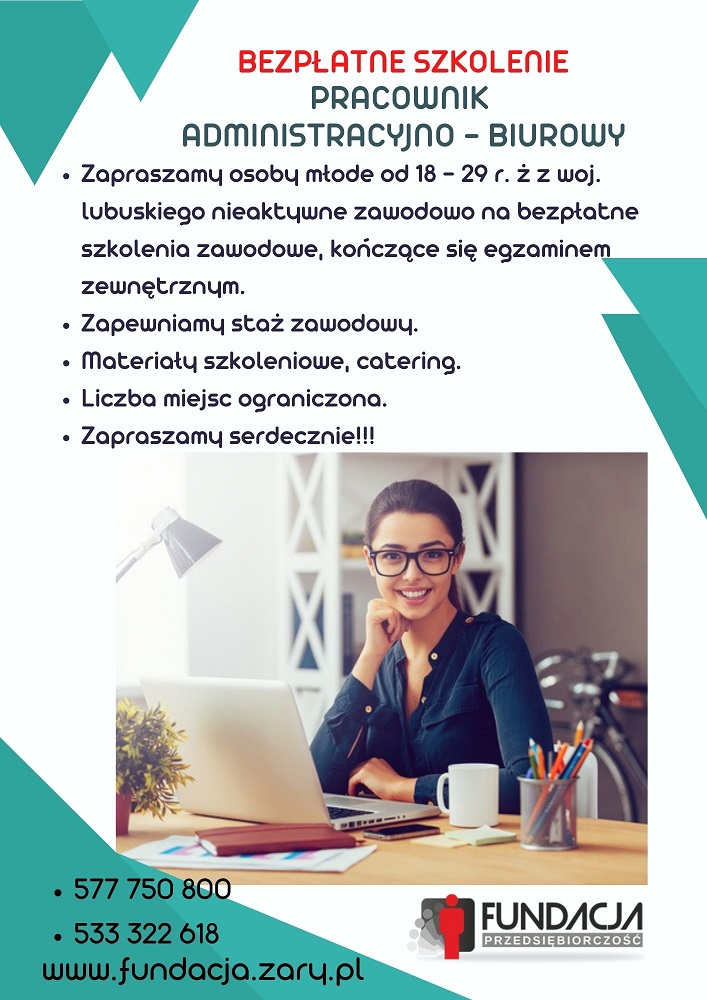 Bezpłatne szkolenie: Pracownik administracyjno-biurowy
