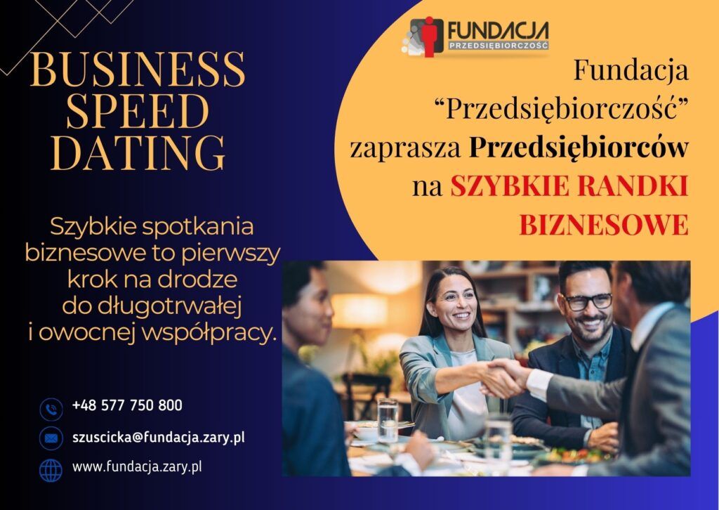 Business Speed Dating i działalność nierejestrowana, zapraszamy na bezpłatne spotkanie