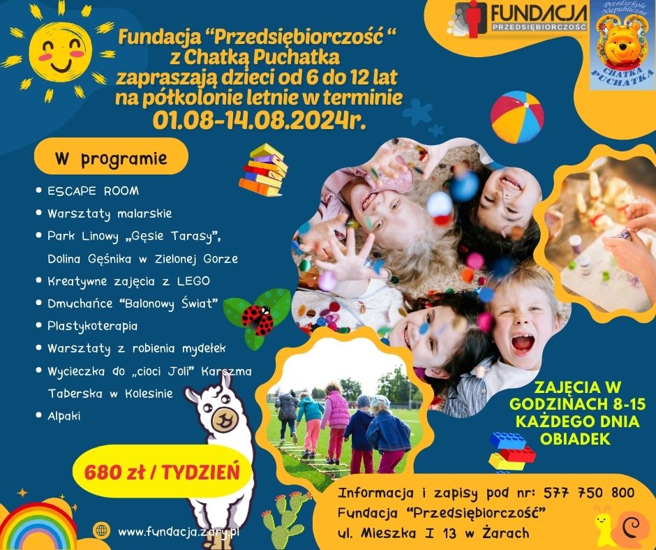 Półkolonia w czasie wakacji 2024r.